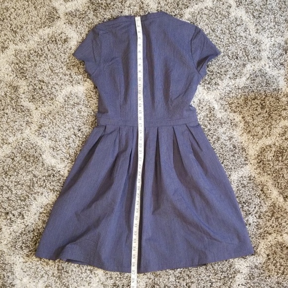 NWT H&M Navy/Light Blue Button Down Dress - Picture 4 of 8